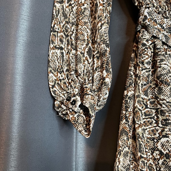 Zara Animal Snake Print Belted Mini Dress - Picture 5 of 9